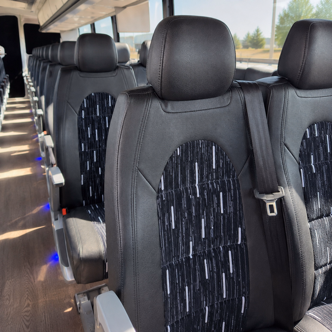 plano airport transportation onboard seating